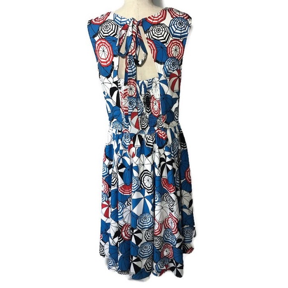 E Shakti XL cap sleeve print dress with tie back - Picture 4 of 6